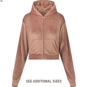 Skims Velour Hoodie in Sienna